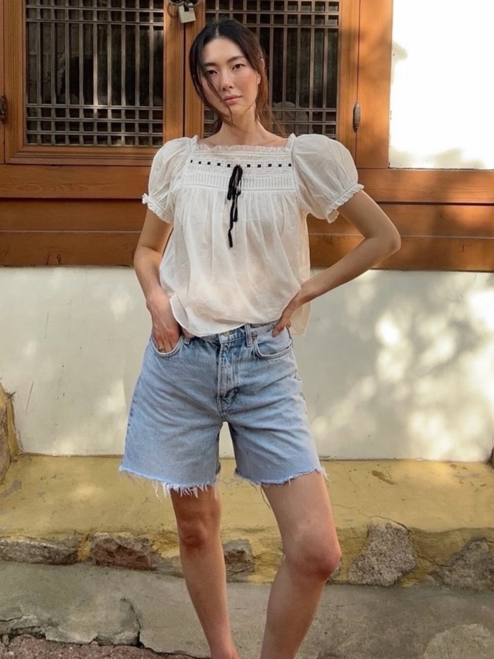 Doen Fleurine Cotton Puff Sleeve Top